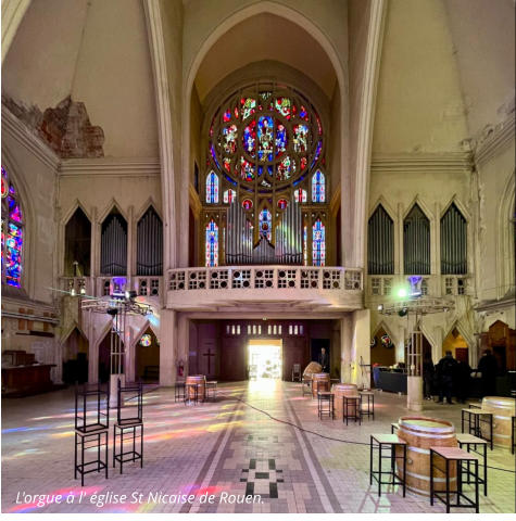 L'orgue à l' église St Nicaise de Rouen.