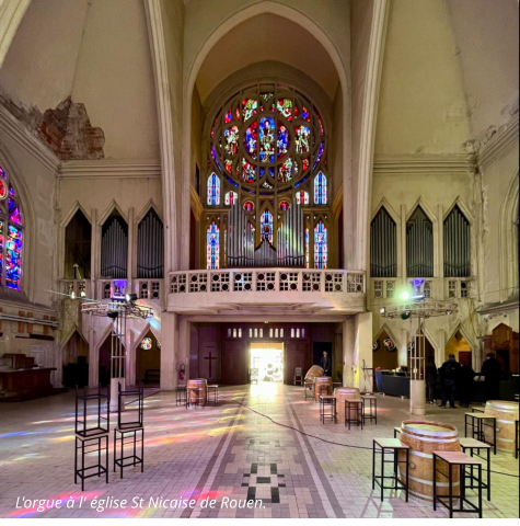 L'orgue à l' église St Nicaise de Rouen.